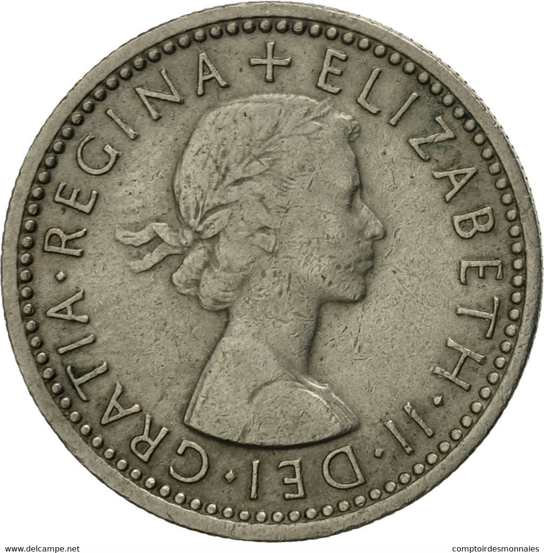 Monnaie, Grande-Bretagne, Elizabeth II, 6 Pence, 1960, TTB, Copper-nickel - H. 6 Pence