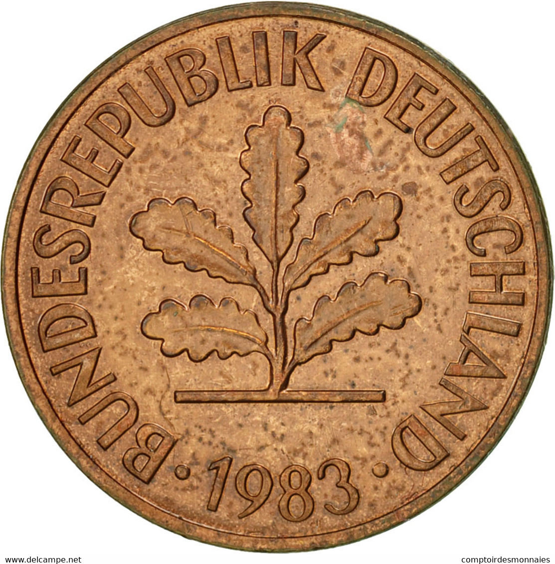Monnaie, République Fédérale Allemande, 2 Pfennig, 1983, Hambourg, TTB - 2 Pfennig