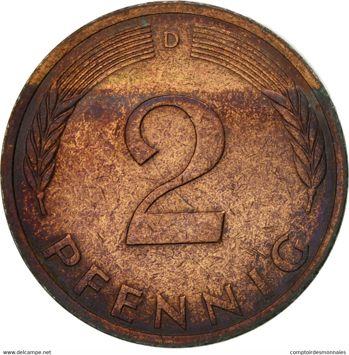 Monnaie, République Fédérale Allemande, 2 Pfennig, 1971, Munich, TTB, Copper - 2 Pfennig