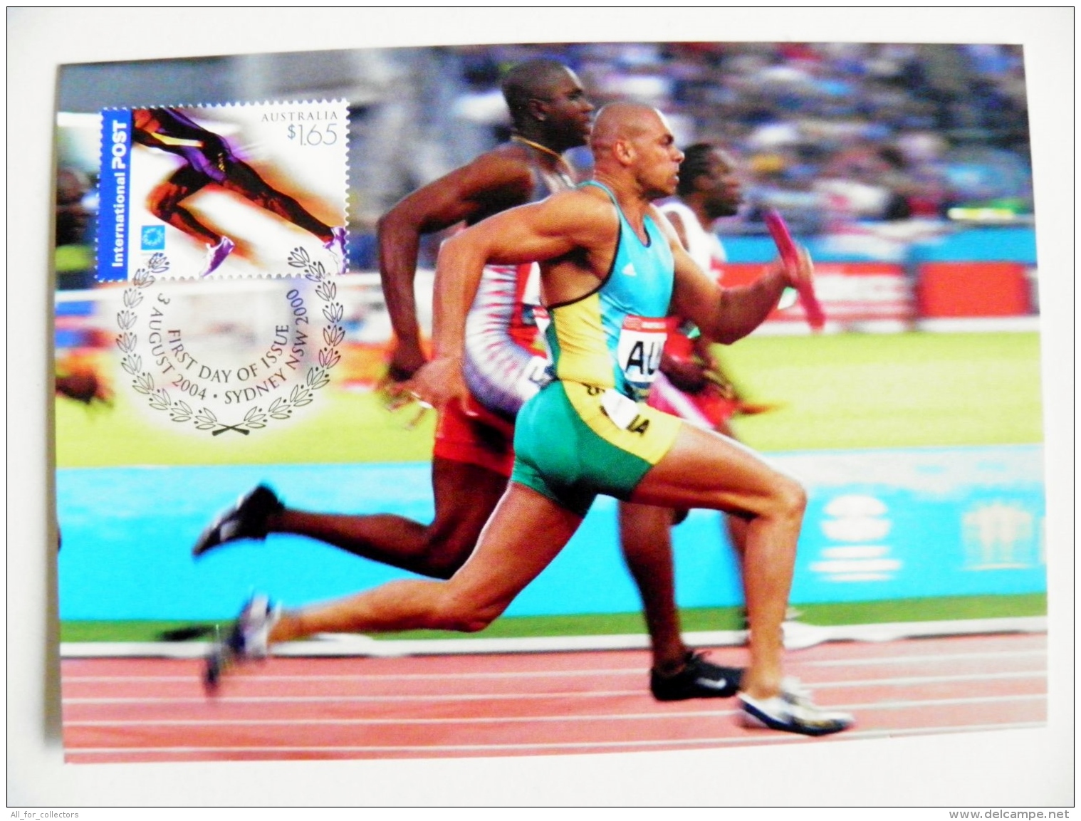 Card Maximum Australia Olympic Games Athens 2004 Special Cancel Fdc Sydney 2000 Athletics Run - Covers & Documents