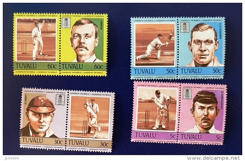 TUVALU Cricket, Yvert N° 267/74 ** MNH. - Cricket