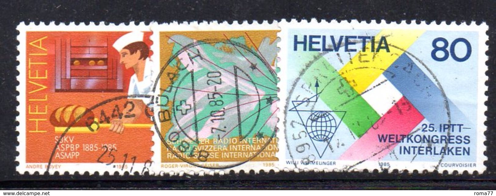 BIG - SVIZZERA 67 , 1985 : Serie Unificato N. 1230/1232  Usata . - Used Stamps