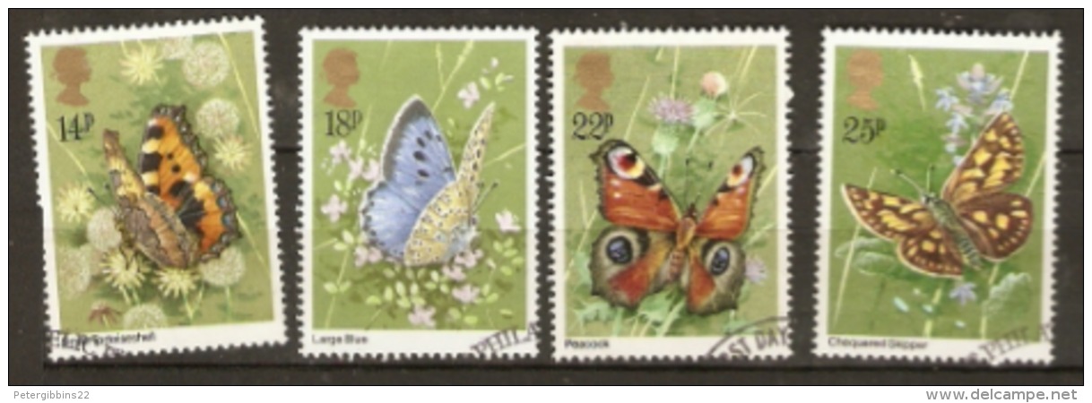 Grea Britain 1981 1151-4 Butterflies Fine Used - Used Stamps