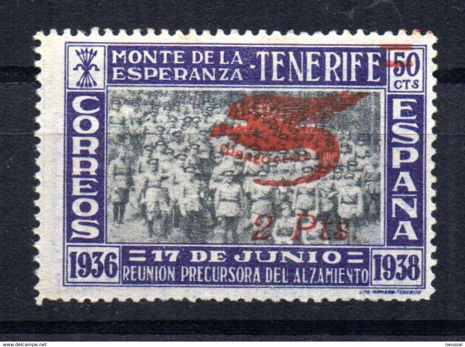 Viñeta Nº 37  Monte De La Esperanza Tenerife. - Viñetas De La Guerra Civil