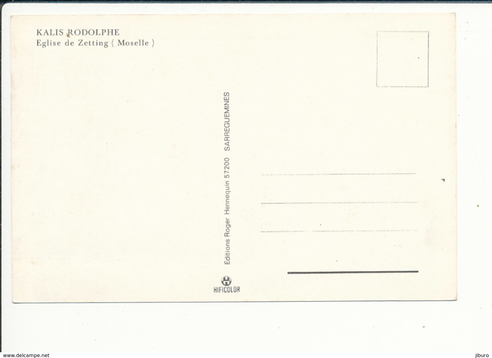 Zetting ( 57 Moselle ) Eglise - Illustration De Kalis Rodolphe CP68/43 - Altri & Non Classificati