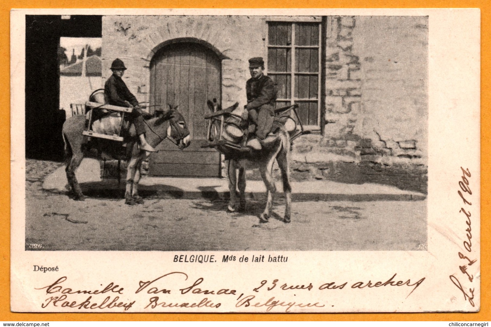 Belgique - Marchands Ambulants De Lait Battu - Mds De Lait Battu - Anes - Mules - Animée - 1901 - N° 326 - Marchands Ambulants