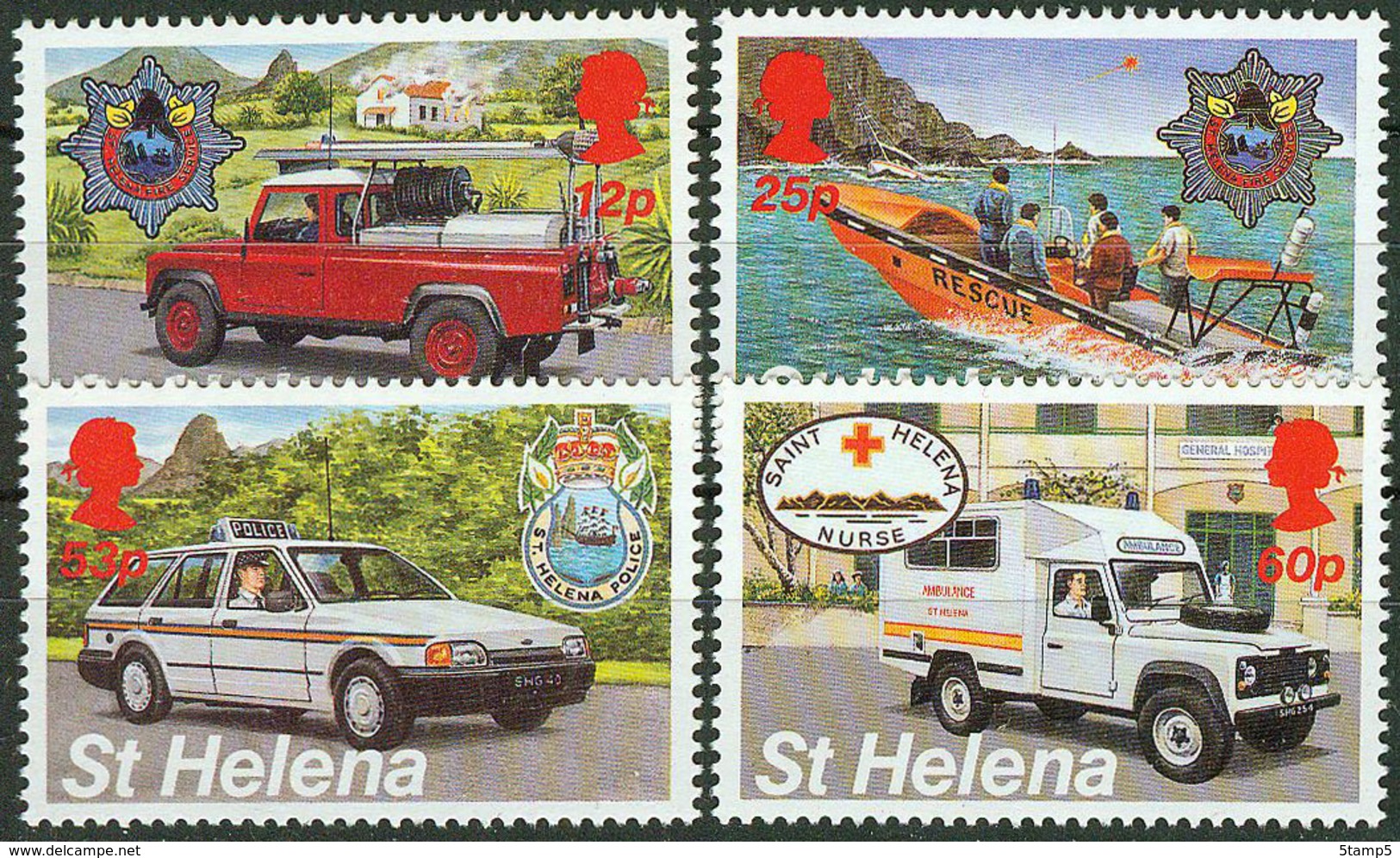 St. Helena 1995, Police Nurse Fire Service Mi.# 648-651, MNH / ** - St. Helena