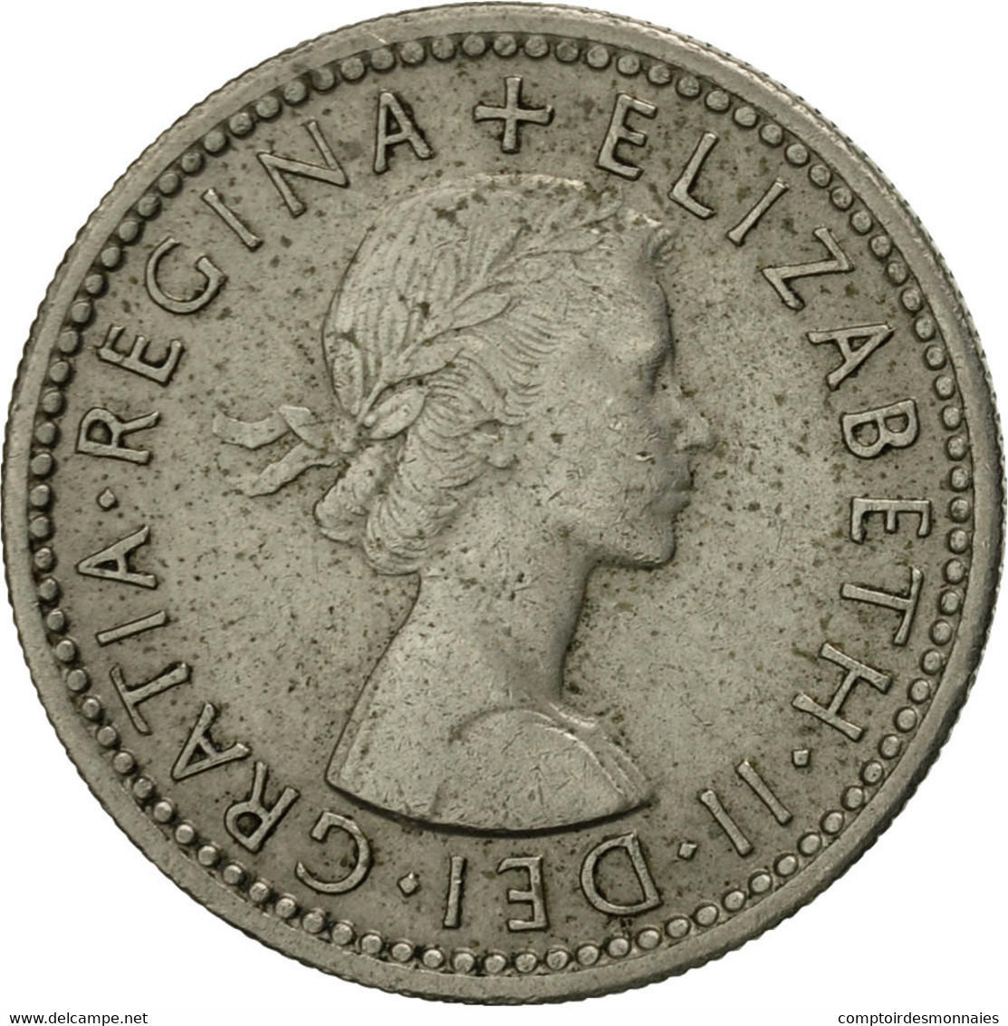 Monnaie, Grande-Bretagne, Elizabeth II, 6 Pence, 1955, TTB, Copper-nickel - H. 6 Pence