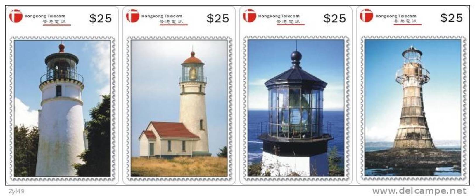 S01008 China Lighthouse 4pcs - Vuurtorens