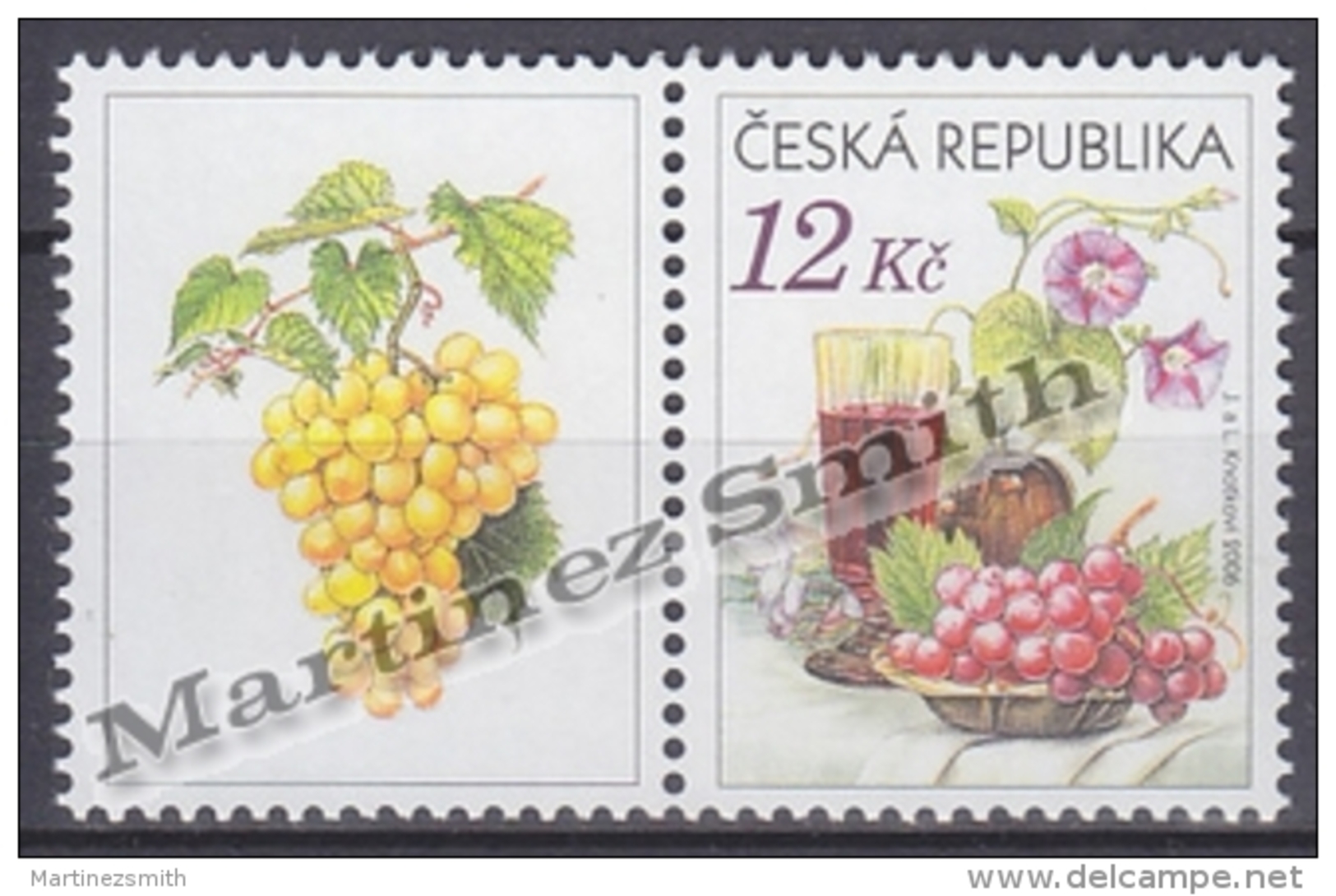 Czech Republic - Tcheque 2006 Yvert  427, Definitive - Still Life With Grapes  - MNH - Nuevos