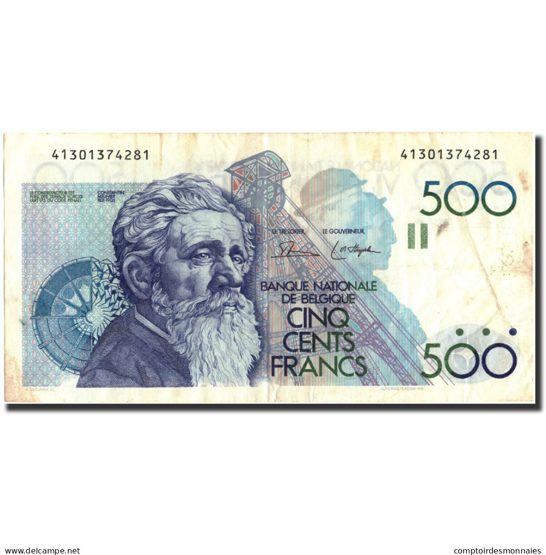 Billet, Belgique, 500 Francs, Undated (1980-81), Undated, KM:141a, TB+ - 500 Frank