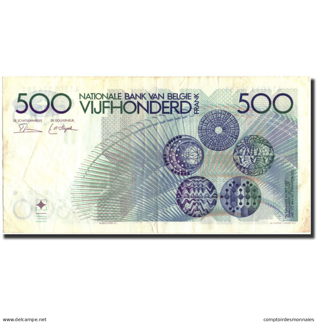 Billet, Belgique, 500 Francs, Undated (1980-81), Undated, KM:141a, TB+ - 500 Frank