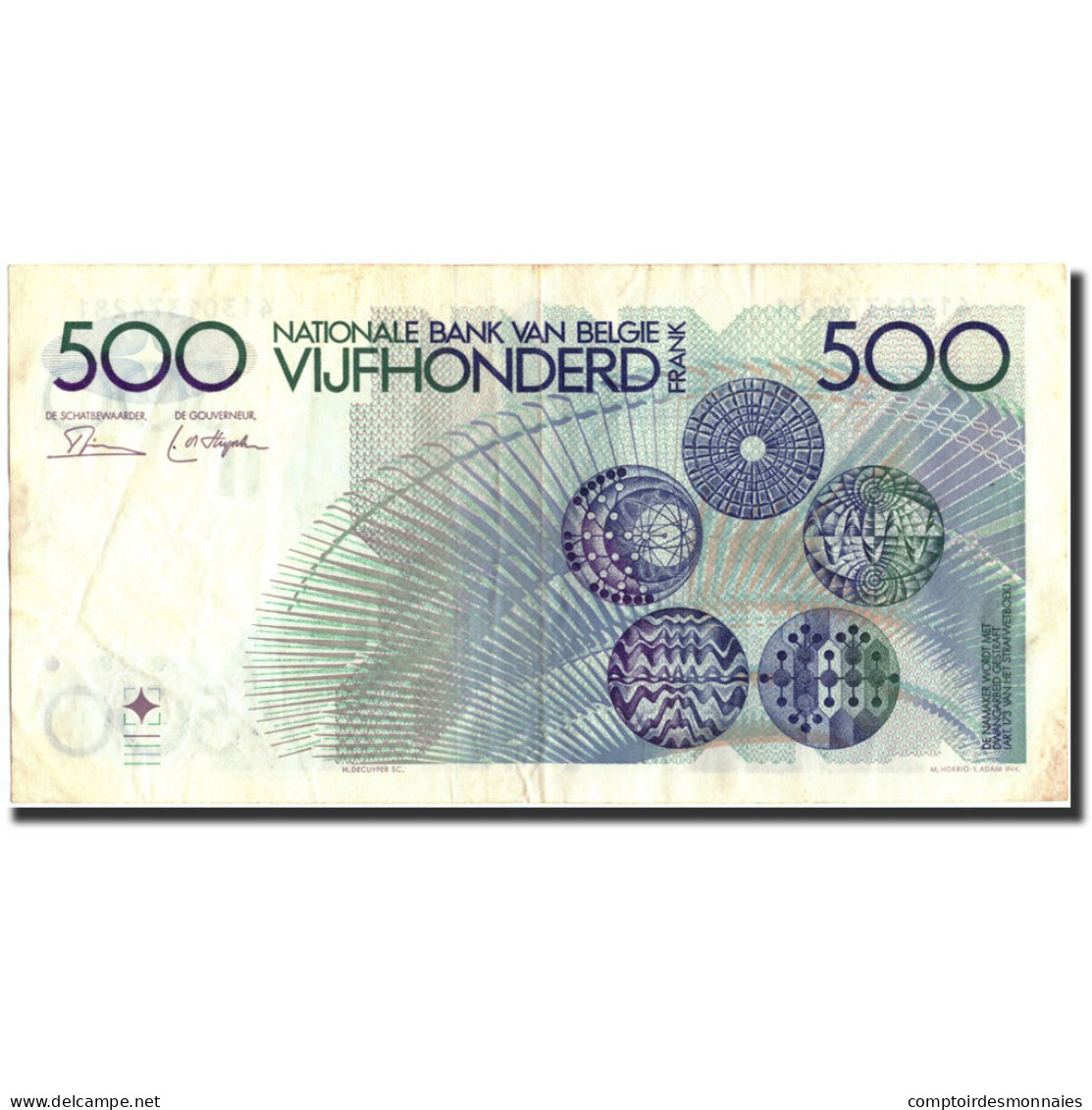 Billet, Belgique, 500 Francs, Undated (1980-81), Undated, KM:141a, TB+ - 500 Franchi