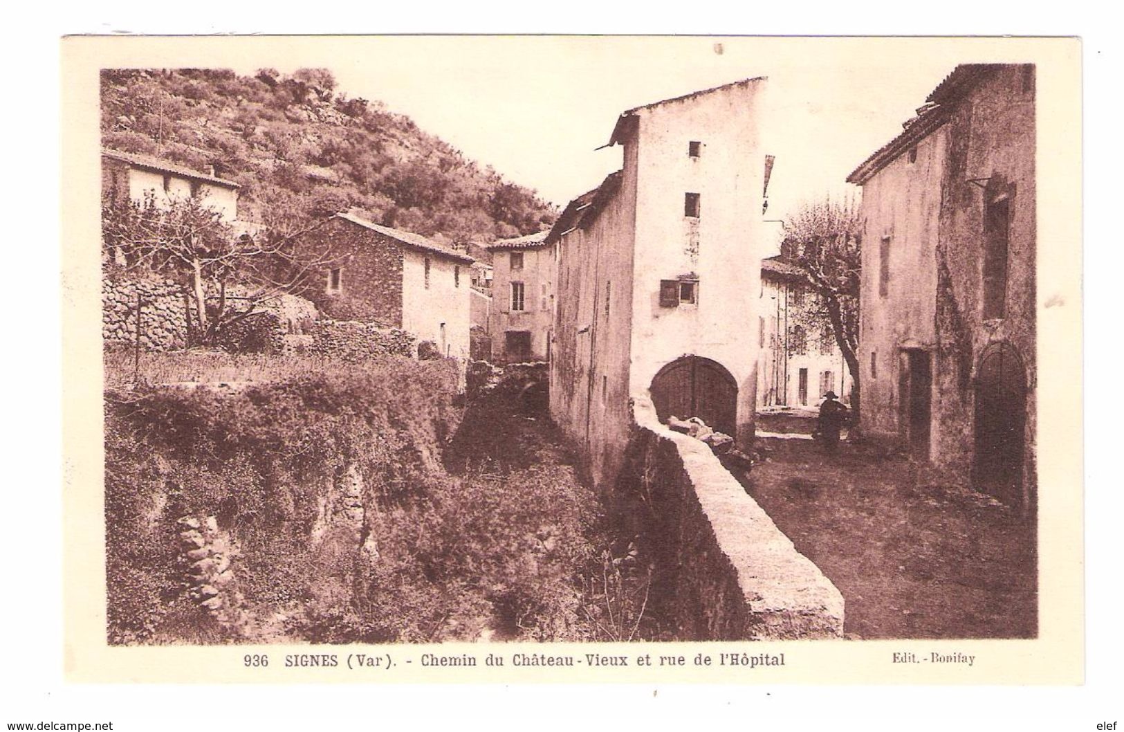 SIGNES, Var : Chemin Du Chateau Vieux Et Rue De L'Hopital, Juin 1939, TB - Signes