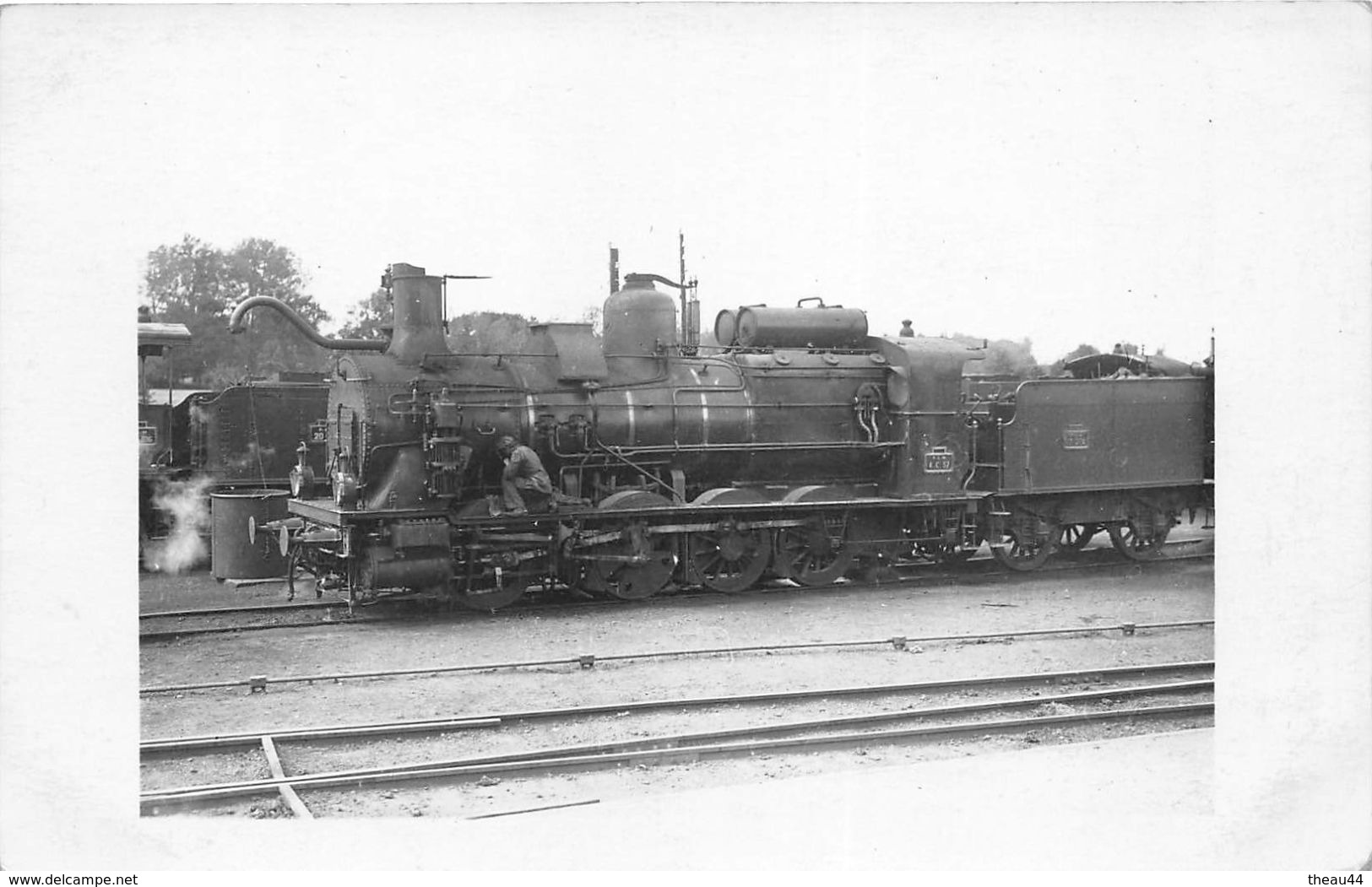 ¤¤  -  Carte-Photo Non Située D'une Locomotive En Gare  -  P.L.M.  -  Train , Chemin De Fer   -  ¤¤ - Matériel