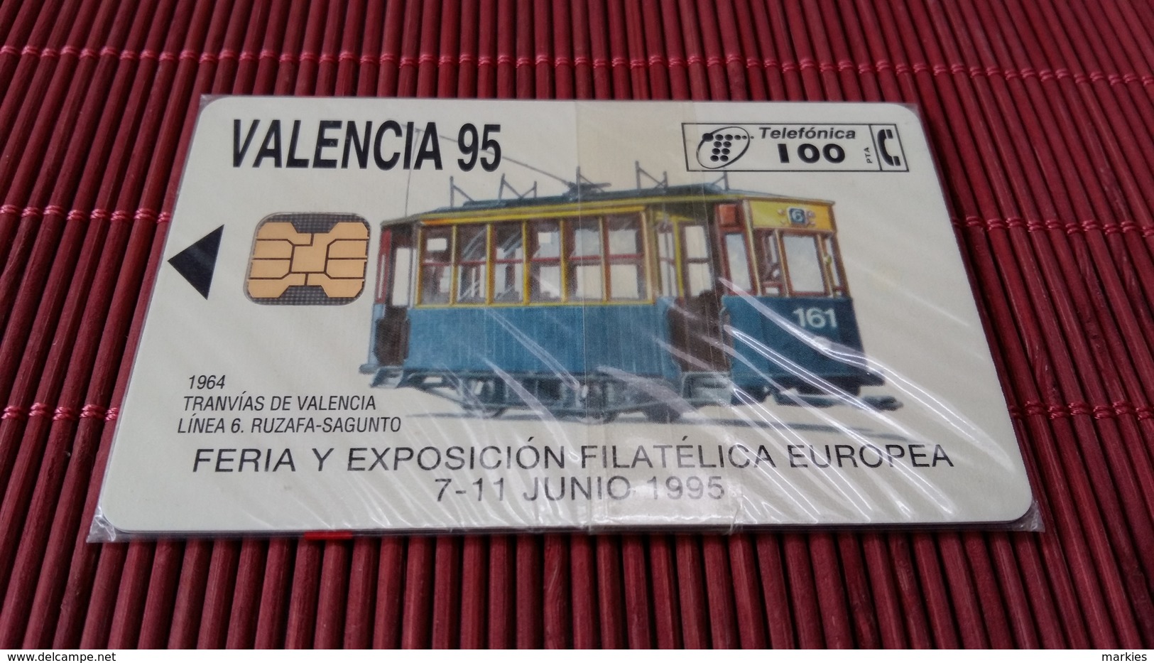 Phonecard Tram Valencia 95 (Mint,neuve) With Blister Only 6100 Made 2 Scans  Rare - Trains