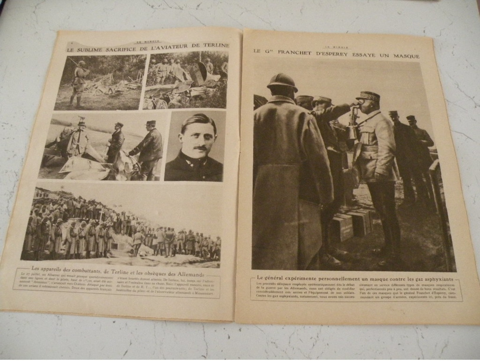 Le Miroir Guerre 1914/1918> Journal N°142 > 13.8.1916 >L'Aviateur Nungesser, Le Front De La Somme, Le Front De Picardie - Guerre 1914-18