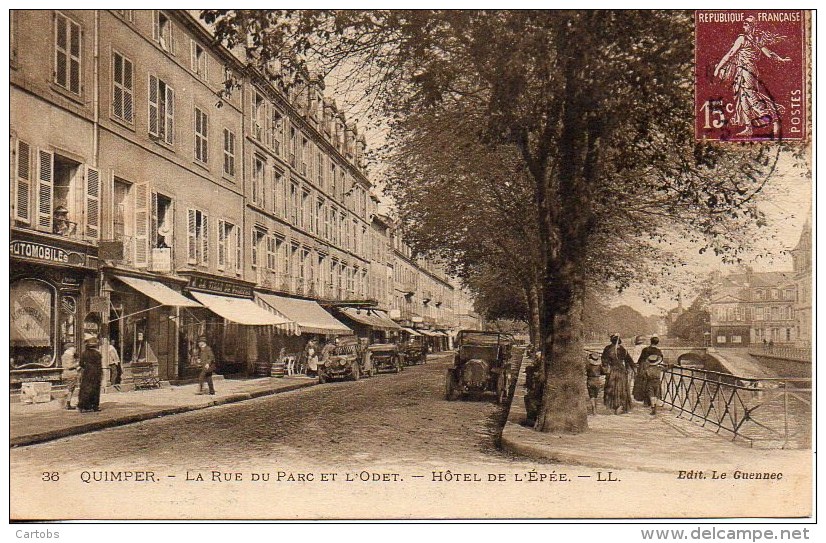 29 QUIMPER  La Rue Du Parc Et L'Odet  - Hôtel De L'Epée - Quimper