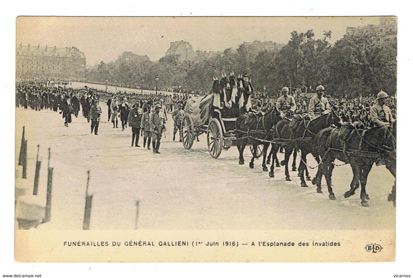 CPA Funerailles du général Gallieni 1er juin 1916 Lot de 11 cartes