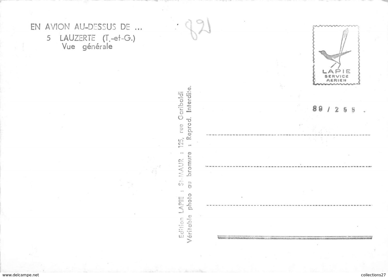 82-LAUZERTE- VUE GENERALE DU CIEL - Lauzerte