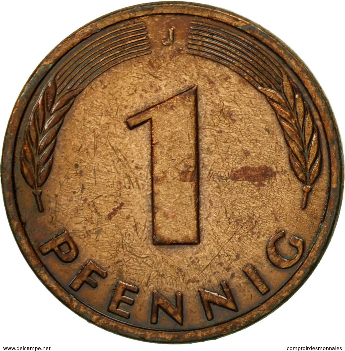 Monnaie, République Fédérale Allemande, Pfennig, 1977, Hambourg, TTB, Copper - 1 Pfennig
