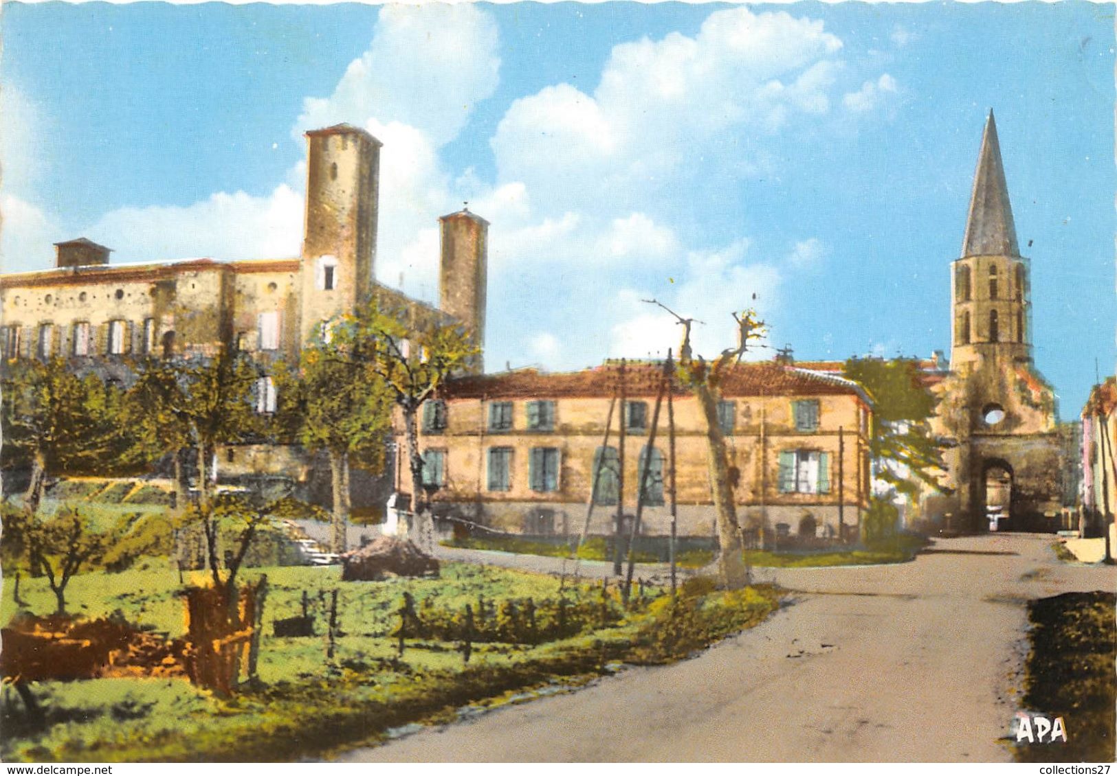 82-SAINT-NICOLAS-DE-LA-GRAVE- LE CHATEAU ET L'EGLISE - Saint Nicolas De La Grave