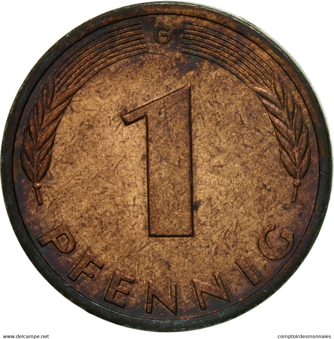 Monnaie, République Fédérale Allemande, Pfennig, 1977, Karlsruhe, TTB, Copper - 1 Pfennig