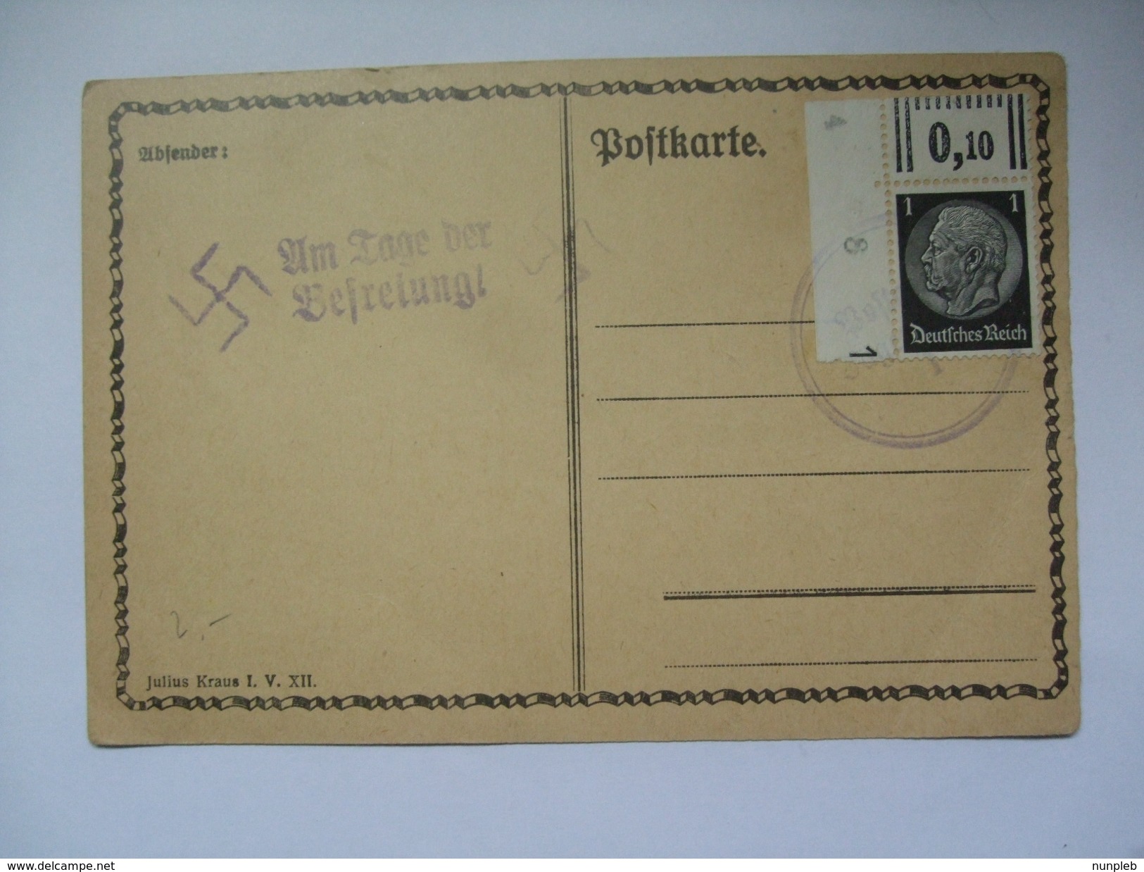 GERMANY - 1936 Postcard - Am Tage Der Befreiung - Briefe U. Dokumente