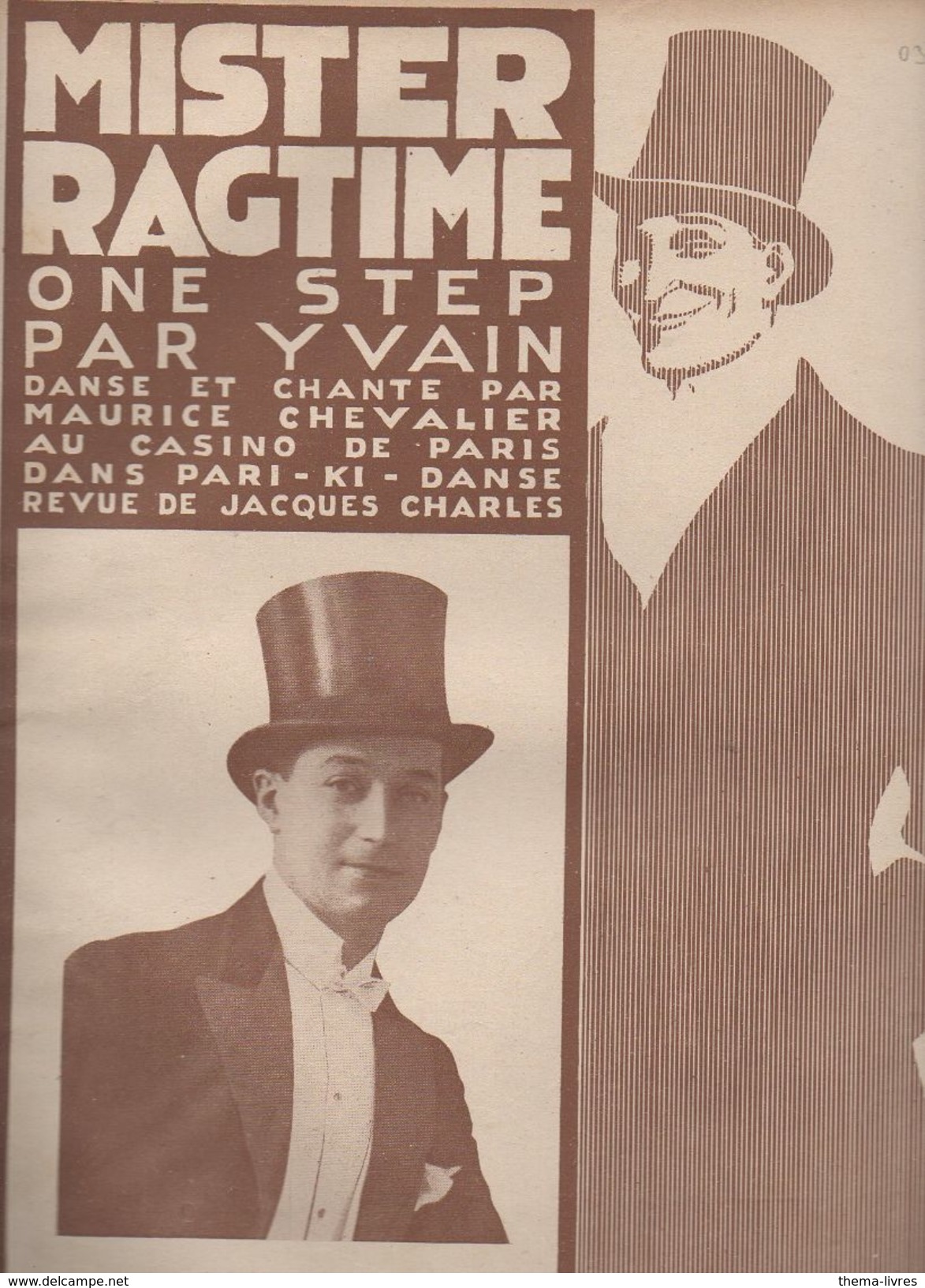 Partition Grand Format  :Mister Ragtime  1920 (MPA D 036) - Partitions Musicales Anciennes
