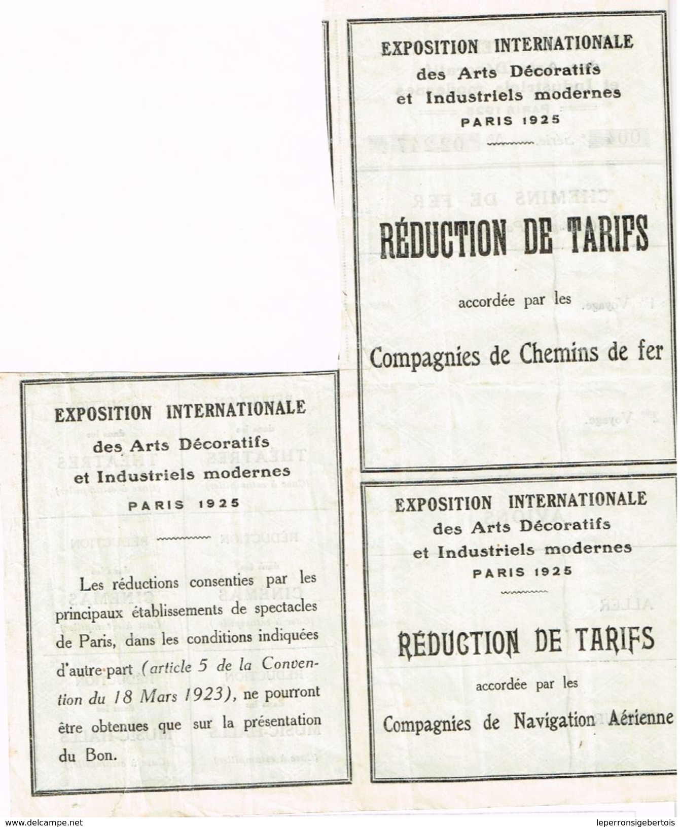 Bon A Lots De 50 Francs Exposition Internationale Des Arts Décoratifs Et Industriels Modernes De 1925 - Andere & Zonder Classificatie