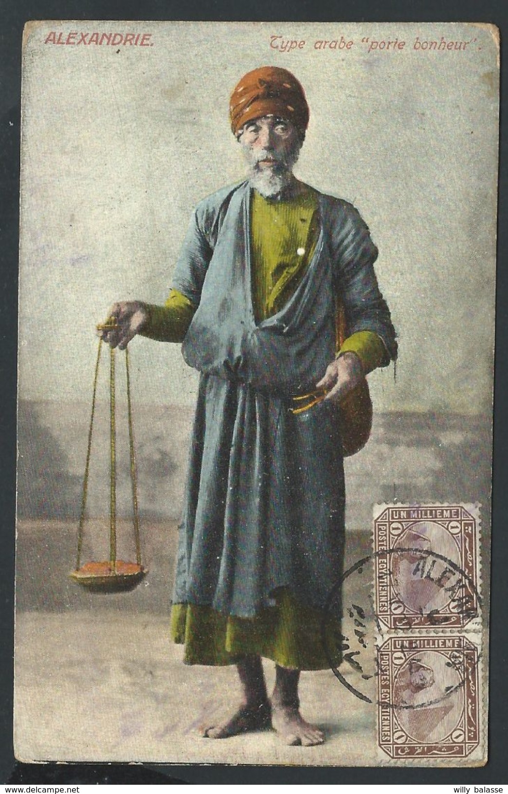 +++ CPA - Afrique - EGYPTE - ALEXANDRIE - Type Arabe " Porte-bonheur"   // - Alexandrië