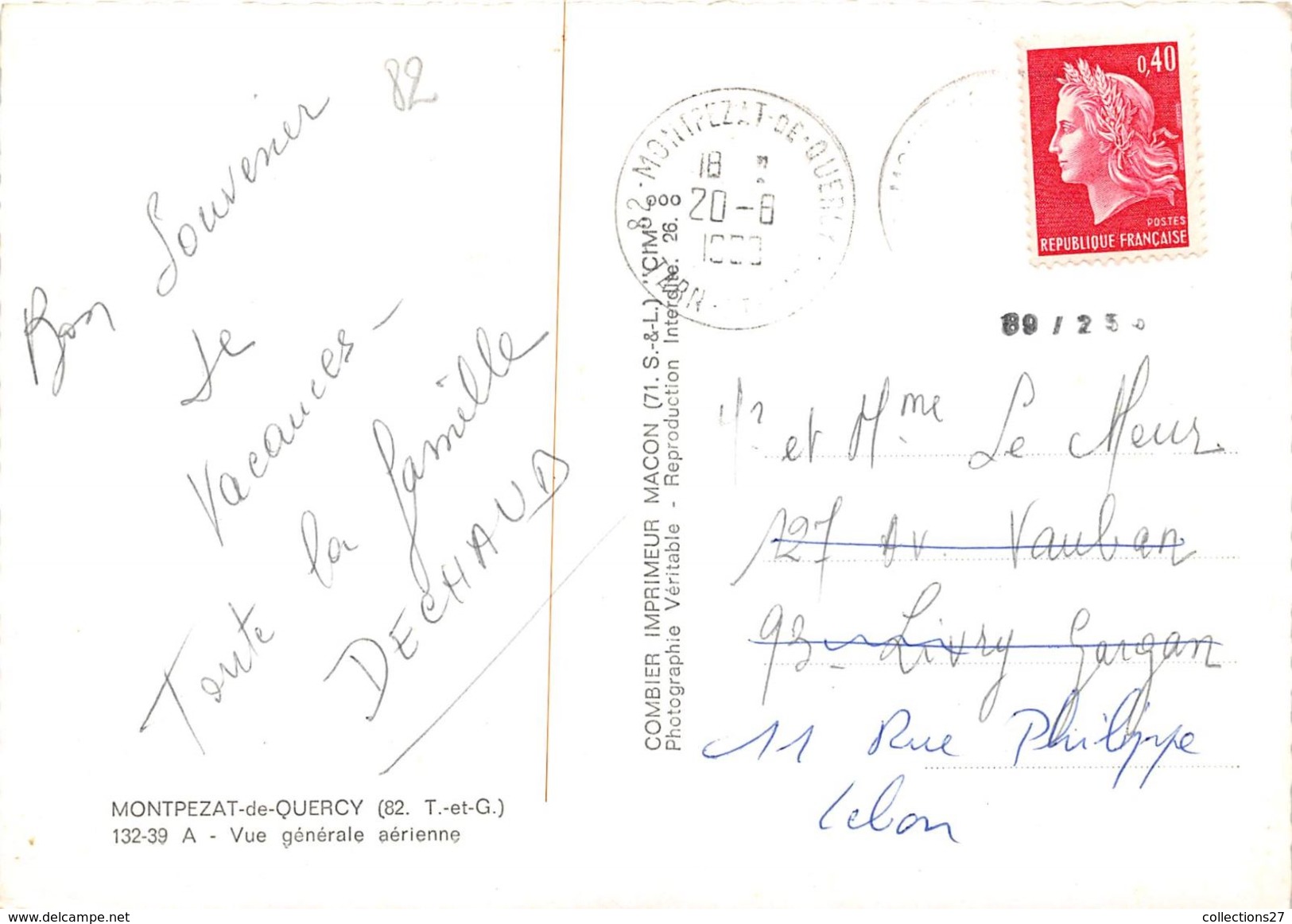 82-MONTPEZAT-DE-QUERCY- VUE GENERALE AERIENNE - Montpezat De Quercy