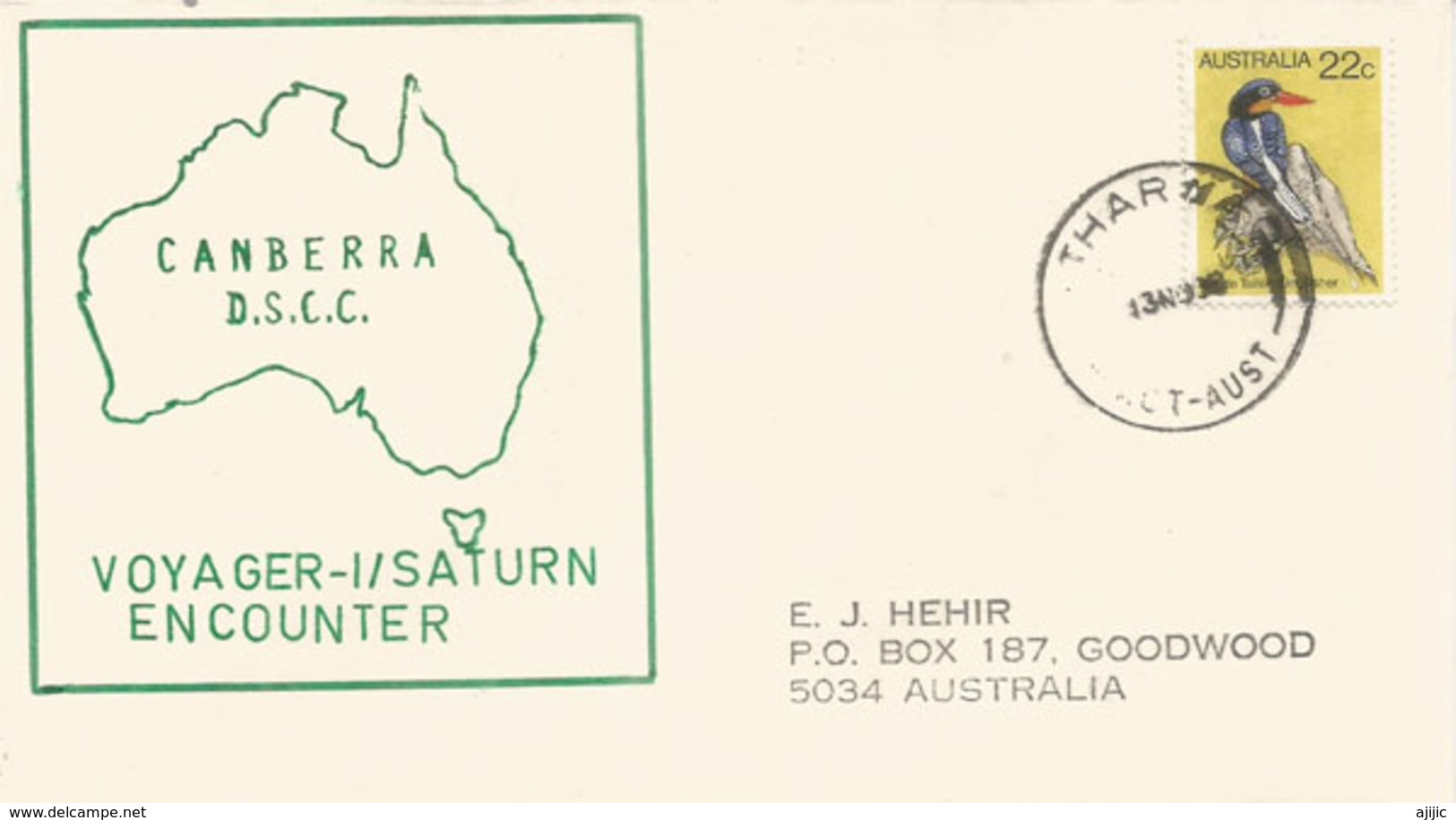 Exploration Of Saturn / Satellite Voyager 1. Canberra Deep Space Communication Complex, Special Cover Australia - Oceania