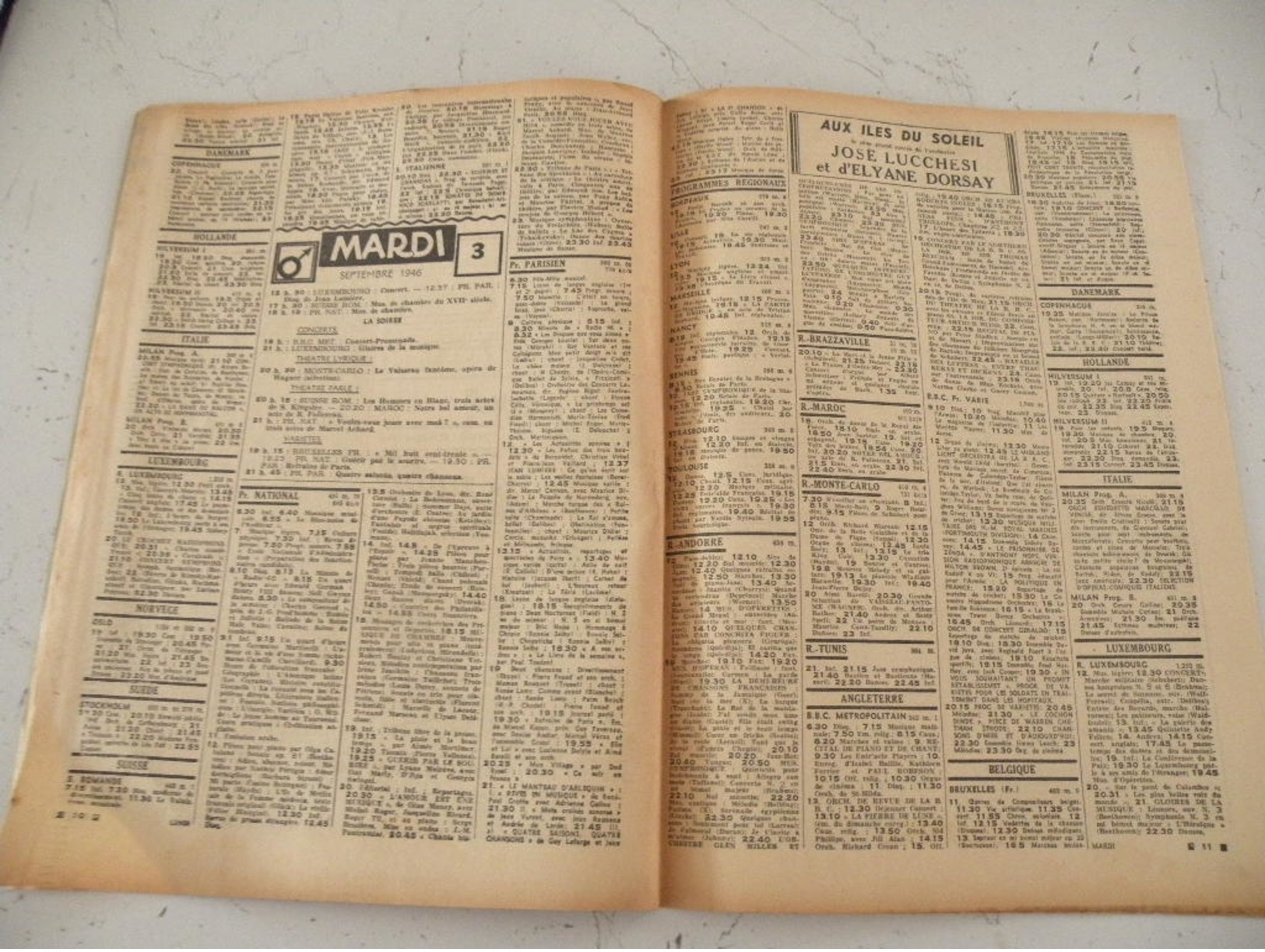 La Semaine Radiophonique N°35 > 1.9.1948 > José Lucchesi > France & étranger 18 Pages - Storia