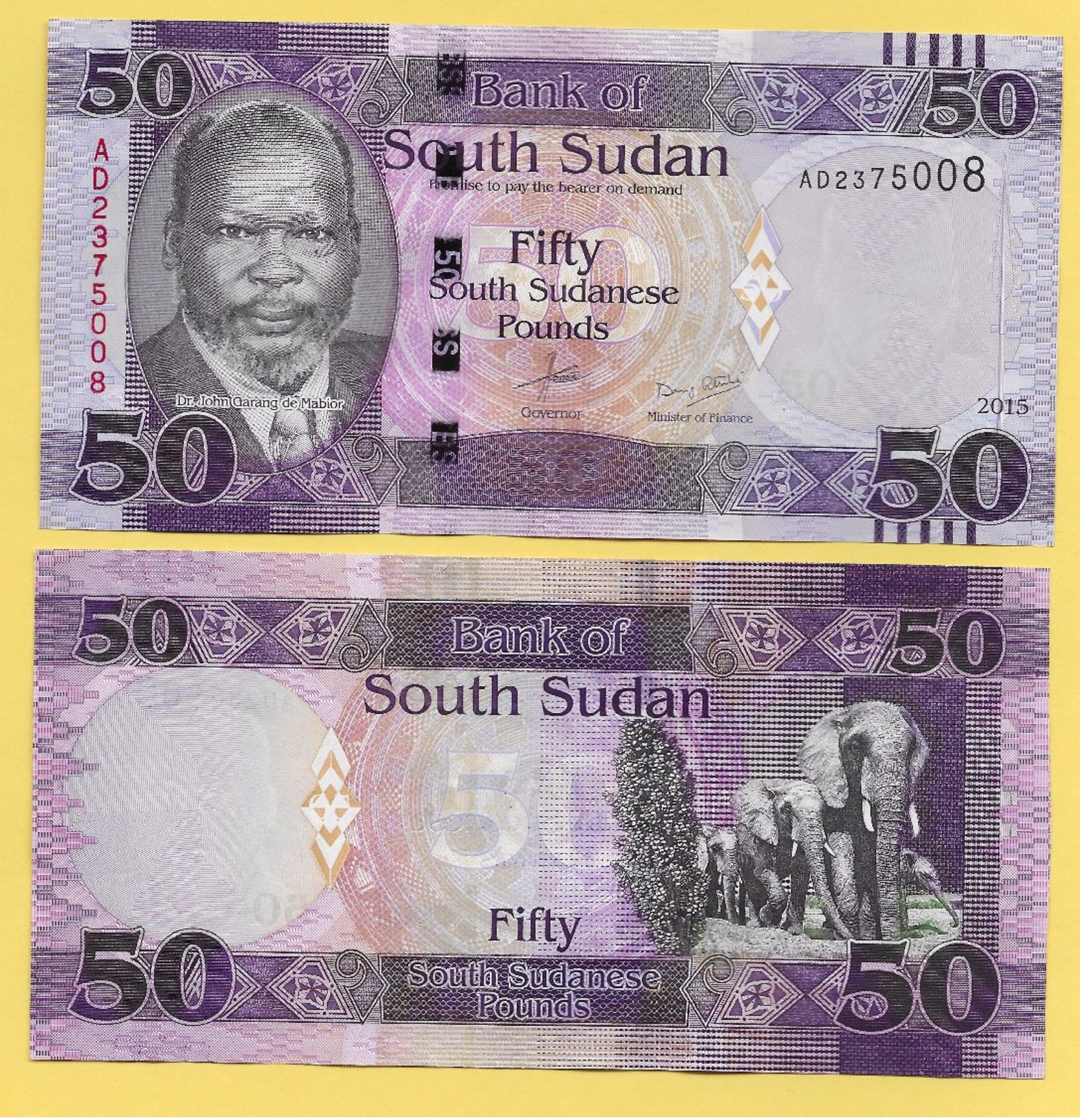 South Sudan 50 Pounds P-14 2015 UNC - South Sudan