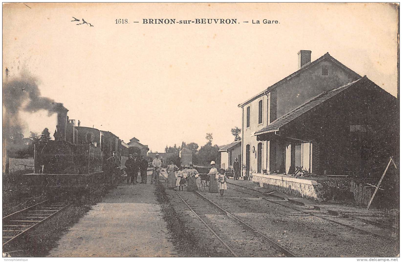 58 - NIEVRE / Brinon Sur Beuvron - 581053 - La Gare - Arrivée D'un Train - Beau Cliché Animé - Brinon Sur Beuvron