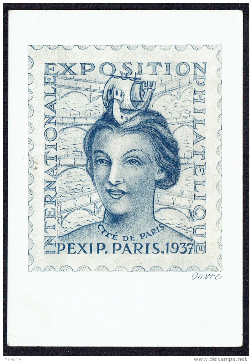 1937  Carte Postale   PEXIP  Type Paix 40c. Avec Timbres Descartes &laquo;Discours Sur&hellip;&raquo; Et &laquo;Discours - Covers & Documents