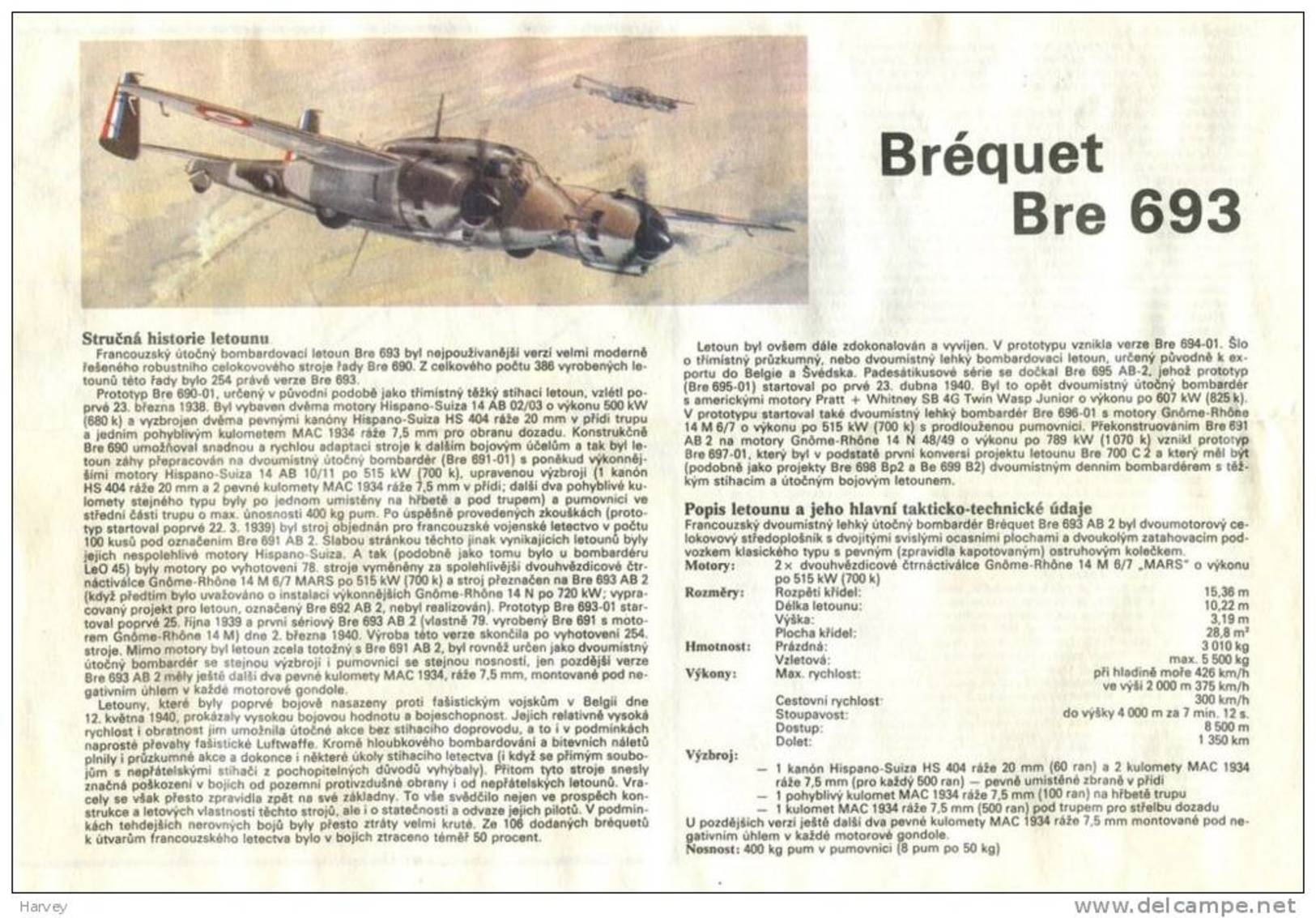 Smer 1/72e Bréguet Br 393 - Vliegtuigen
