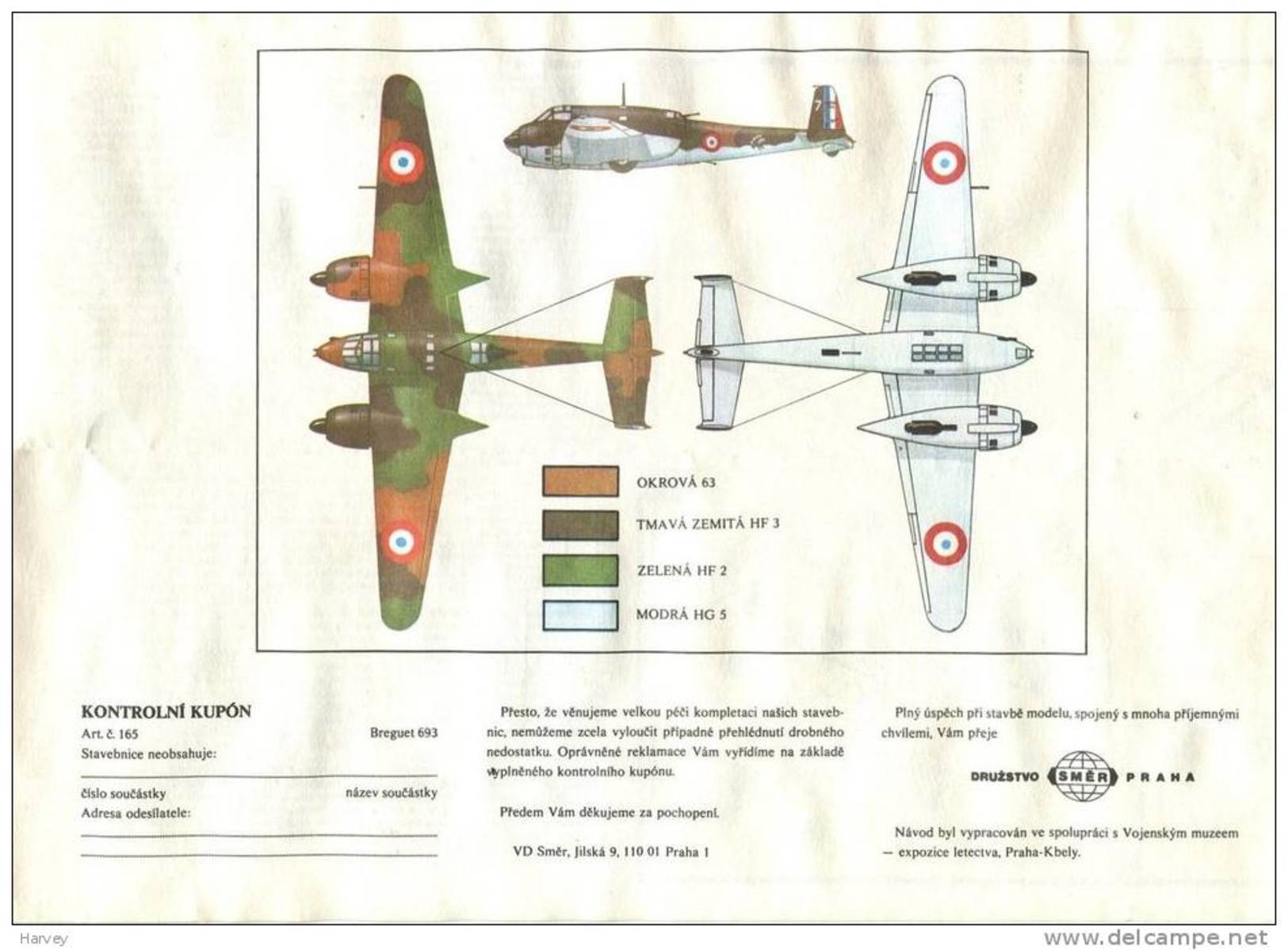 Smer 1/72e Bréguet Br 393 - Vliegtuigen