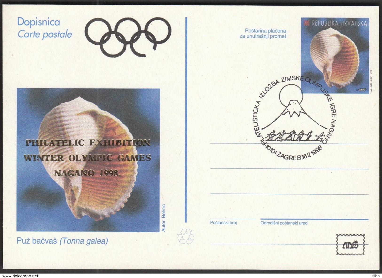 Croatia Zagreb 1998 / Olympic Games Nagano / Philatelic Exhibition / Alpine Skiing - Winter 1998: Nagano