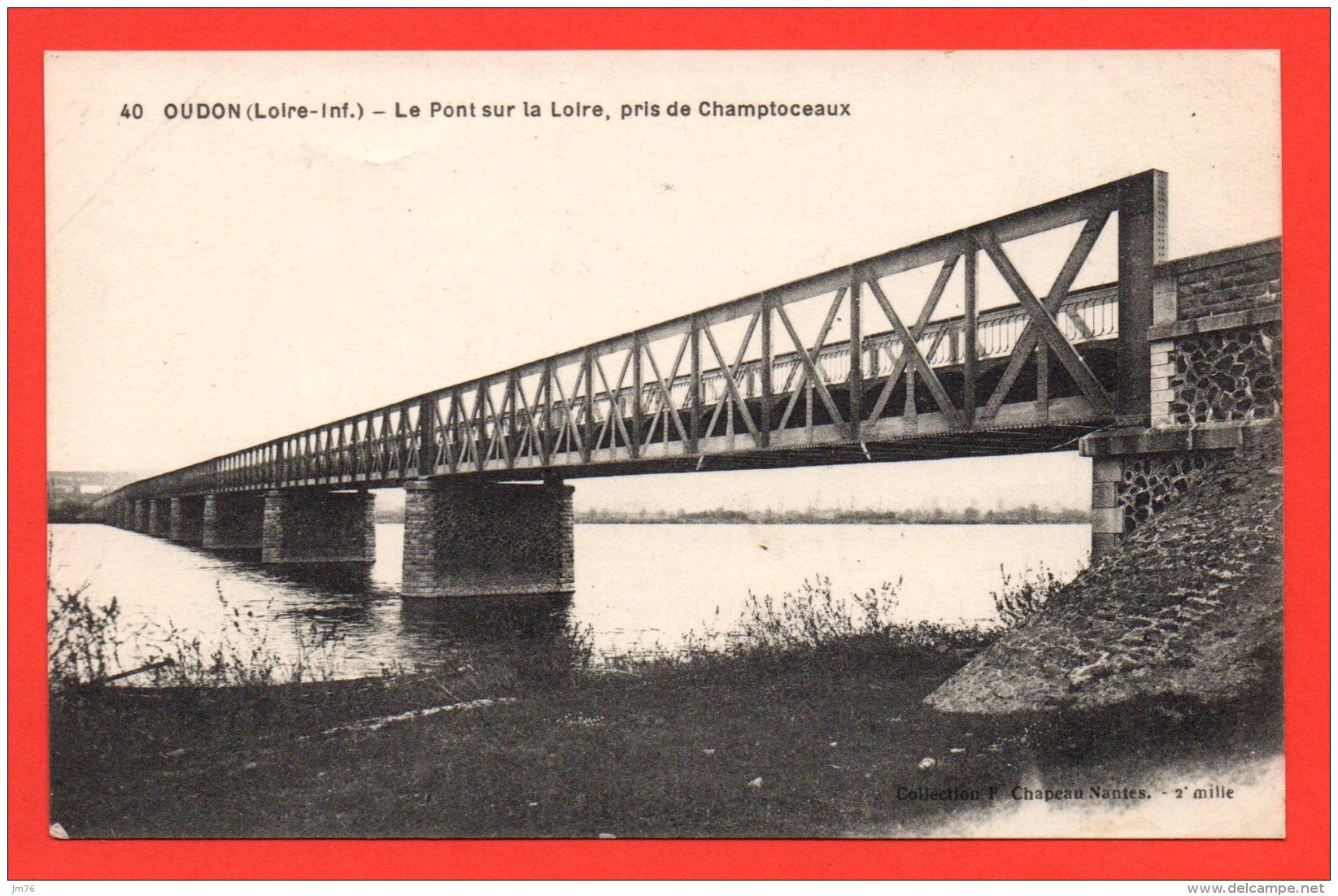 OUDON - Le Pont Sur La Loire, Pris De Champtoceaux. - Oudon