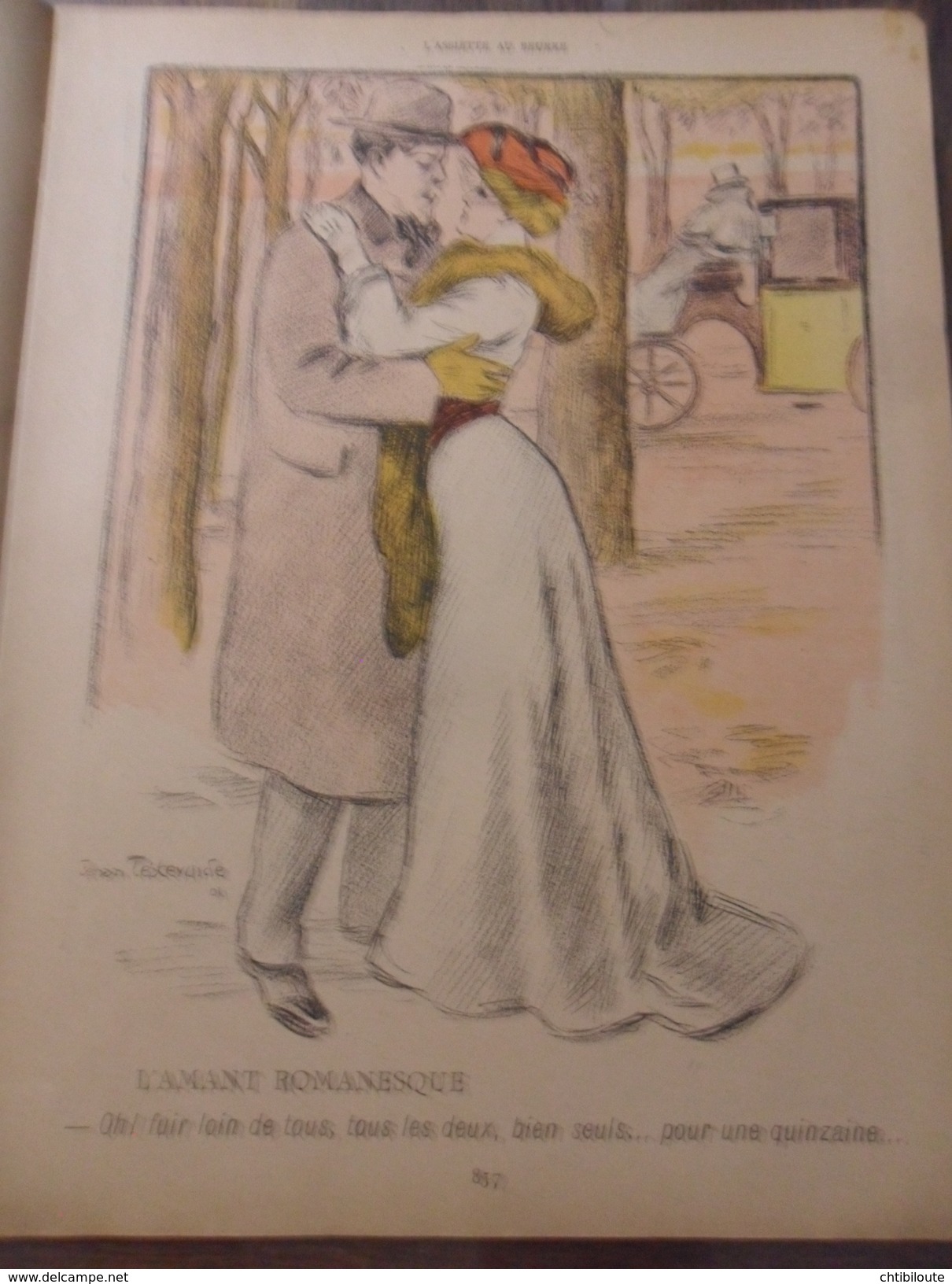 REVUE / L'ASSIETTE AU BEURRE  XIII  5 AVRIL 1902 "  DES MENSONGES PAR JEHAN TESTEVUIDE  RELIURE CARTON SOUPLE  BEG