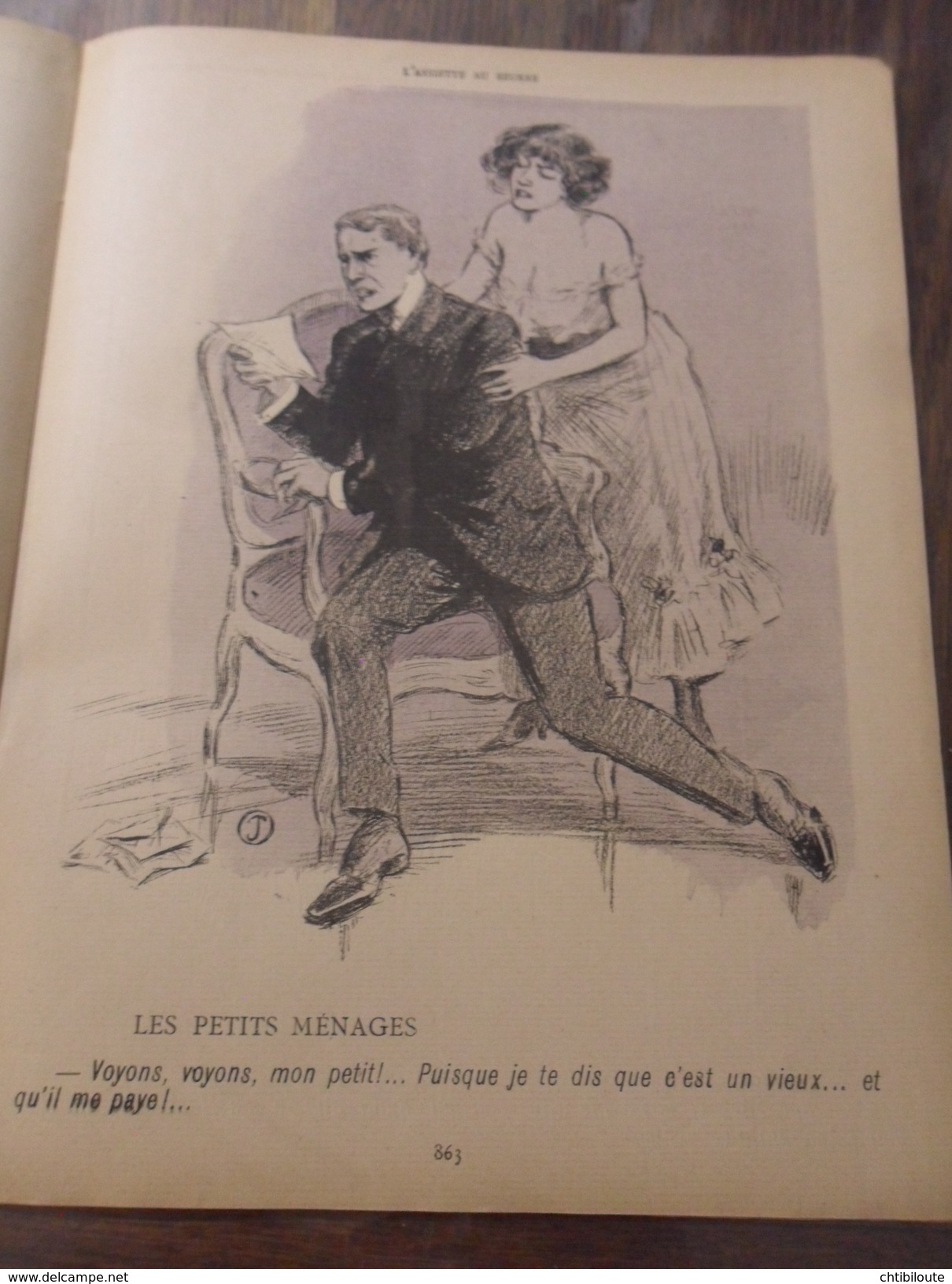 REVUE / L'ASSIETTE AU BEURRE  XIII  5 AVRIL 1902 "  DES MENSONGES PAR JEHAN TESTEVUIDE  RELIURE CARTON SOUPLE  BEG