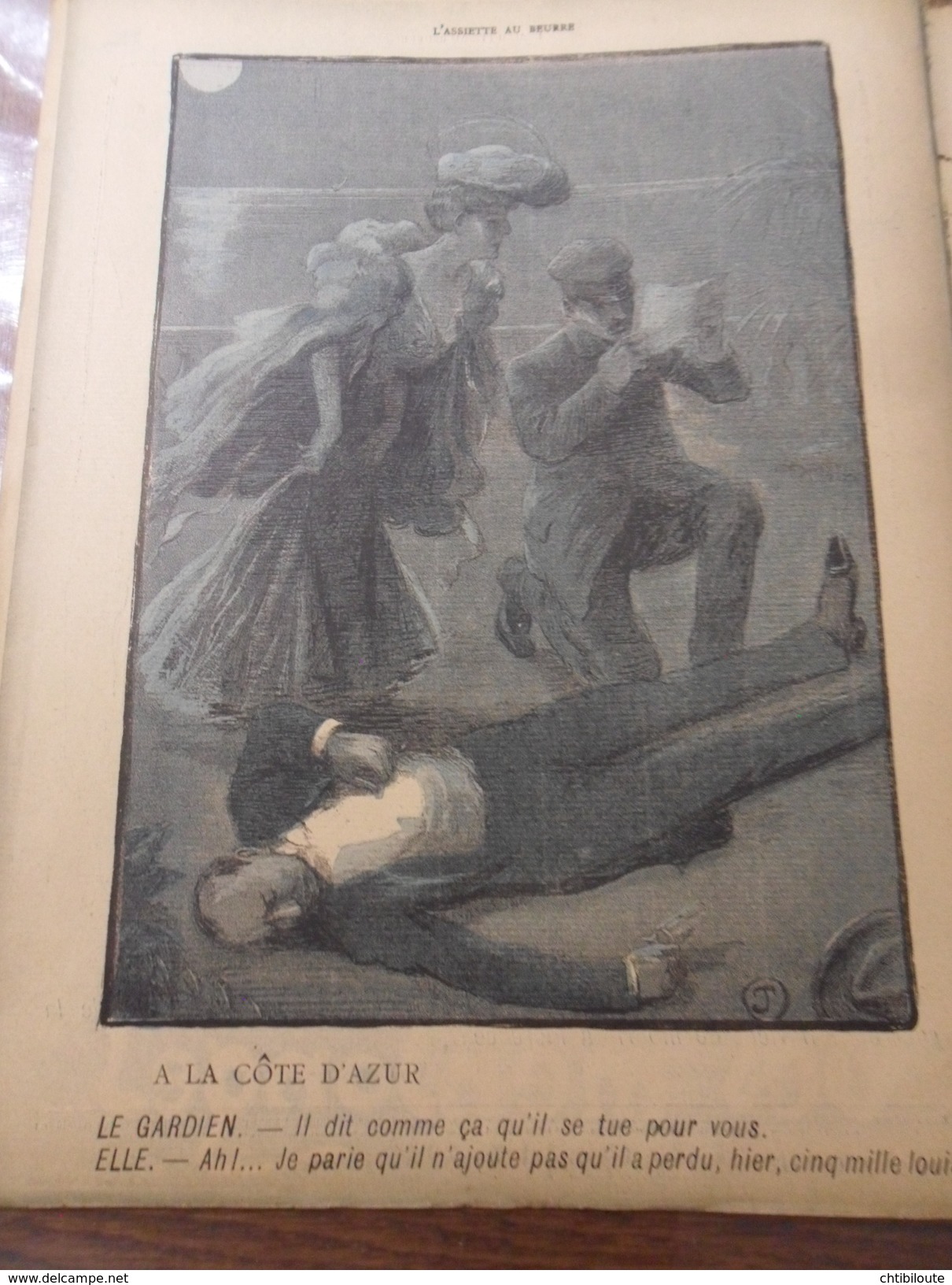 REVUE / L'ASSIETTE AU BEURRE  XIII  5 AVRIL 1902 "  DES MENSONGES PAR JEHAN TESTEVUIDE  RELIURE CARTON SOUPLE  BEG