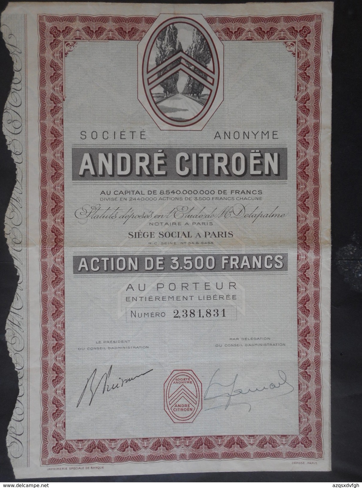 ANDRE CITROEN          AUTOMOBILES - Automobile