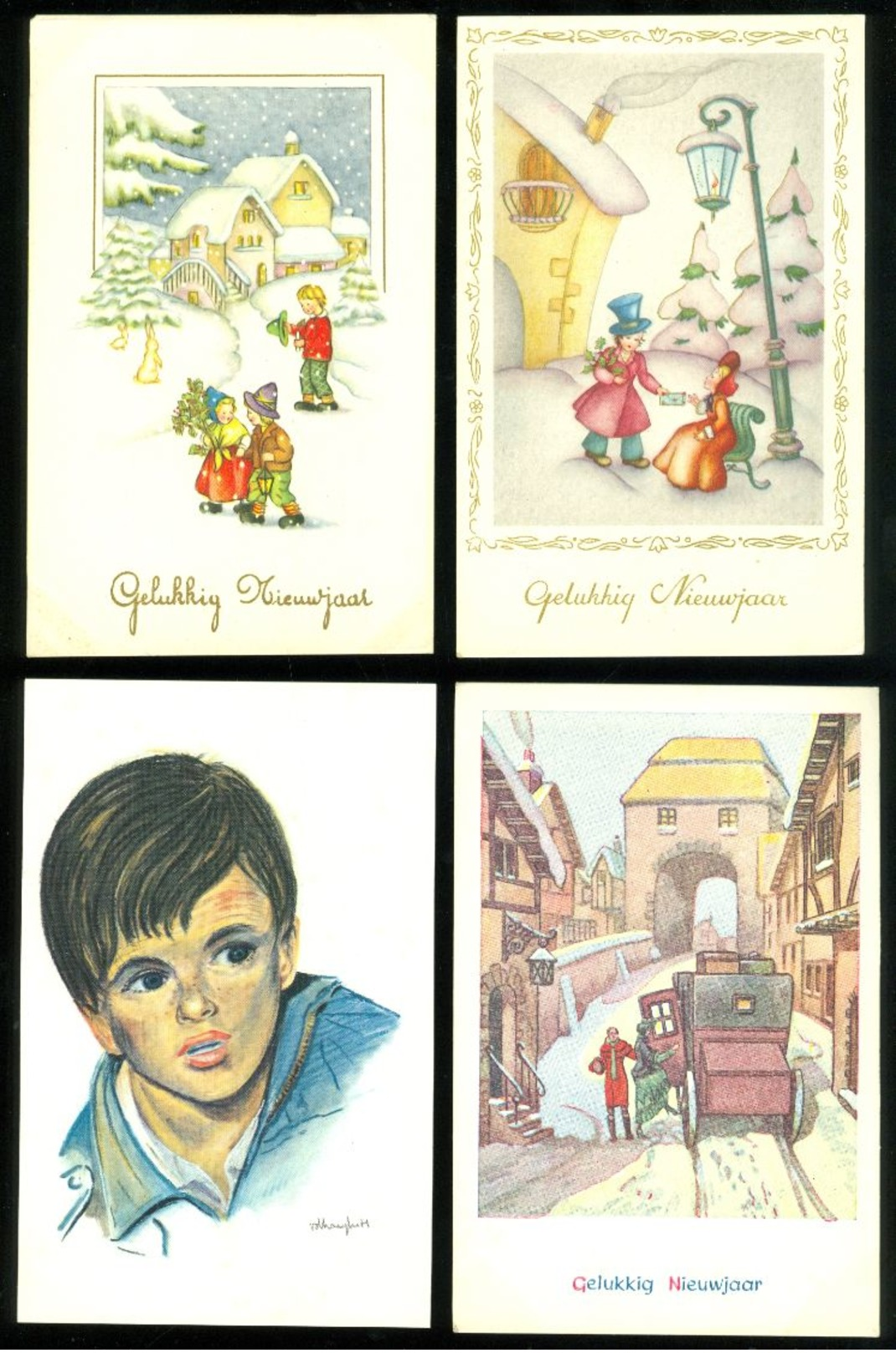 Beau lot de 60 cartes postales de fantaisie   Mooi lot 60 postkaarten van fantasie -  60 scans