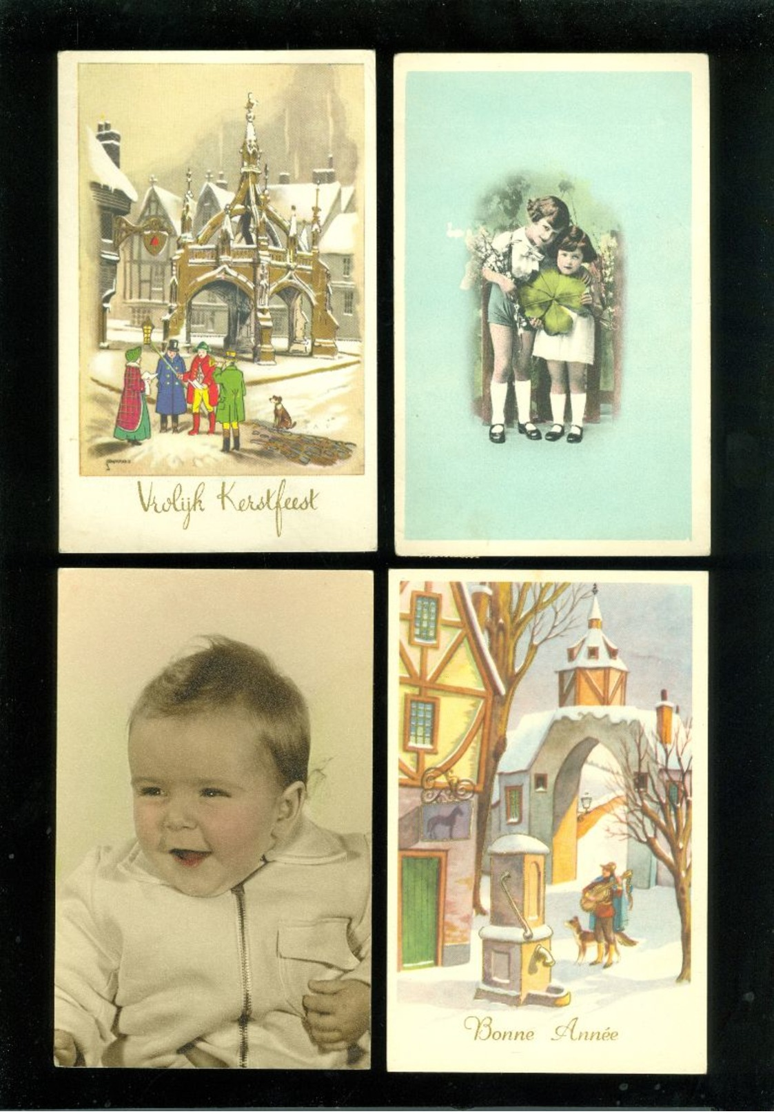 Beau lot de 60 cartes postales de fantaisie   Mooi lot 60 postkaarten van fantasie -  60 scans