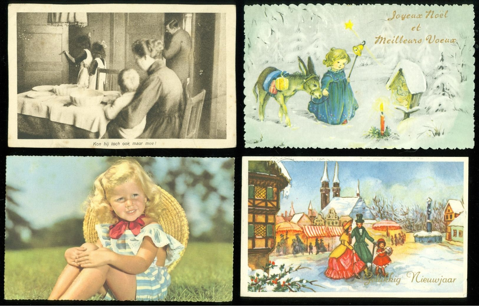 Beau lot de 60 cartes postales de fantaisie   Mooi lot 60 postkaarten van fantasie -  60 scans