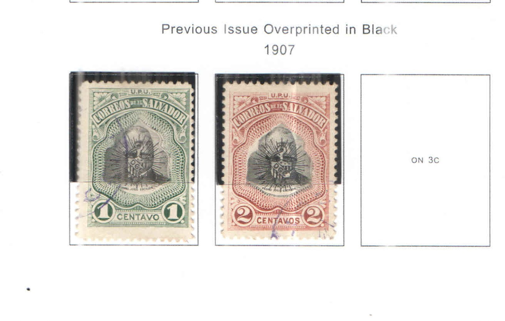 El Salvador 1907 Ovpr.Pres.Escalon.Scott.349+350+ Valori Usati/Nuovi See Scans - El Salvador