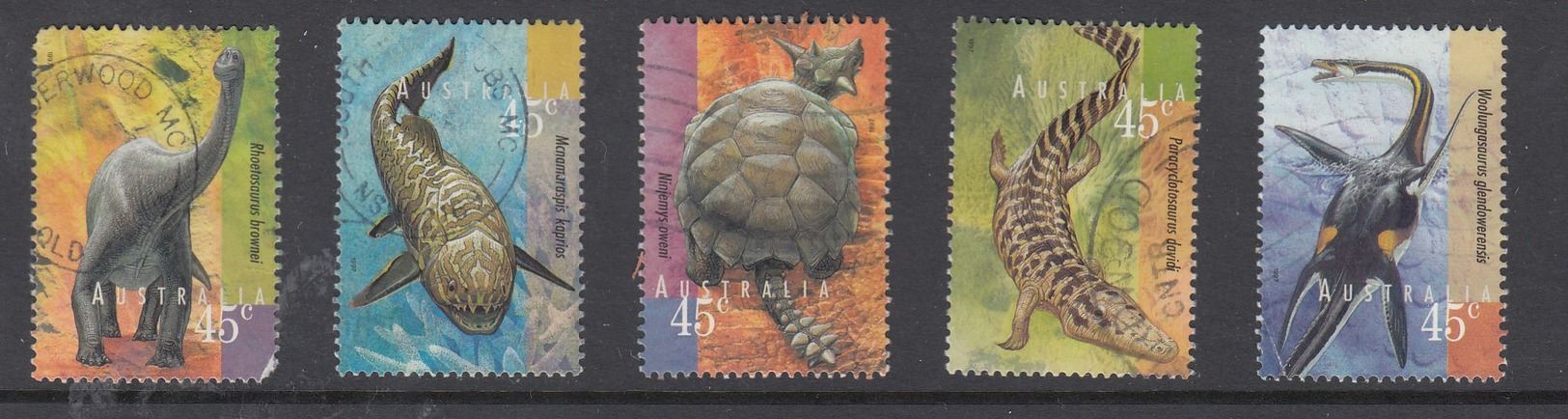 Australia 1997 Prehistoric Animals Of Australia - Used Set 5 - Used Stamps